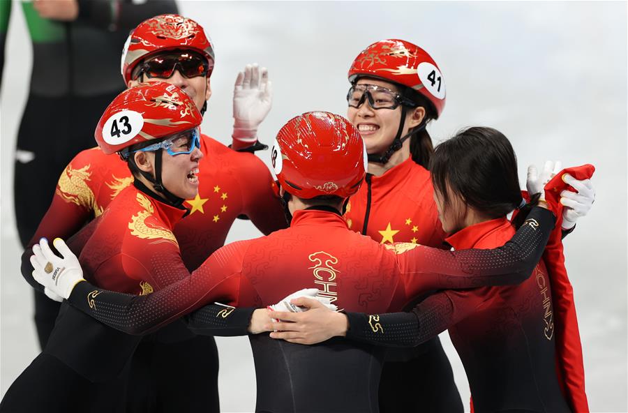 （北京冬奥会）（5）短道速滑——混合团体接力决赛：中国队夺冠