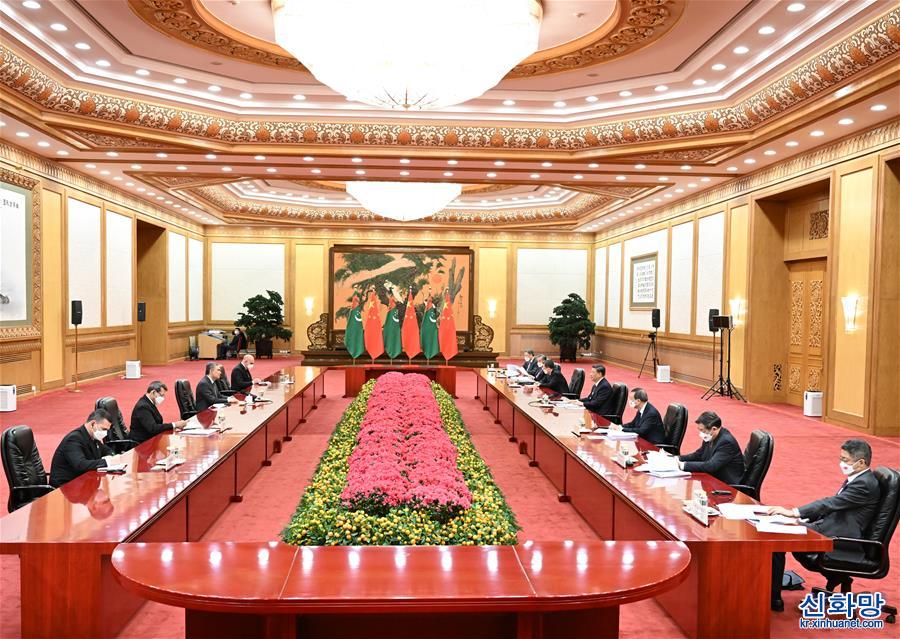 （XHDW）习近平会见土库曼斯坦总统别尔德穆哈梅多夫