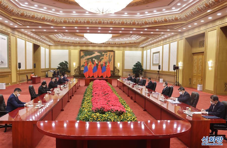 （XHDW）习近平会见蒙古国总理奥云额尔登