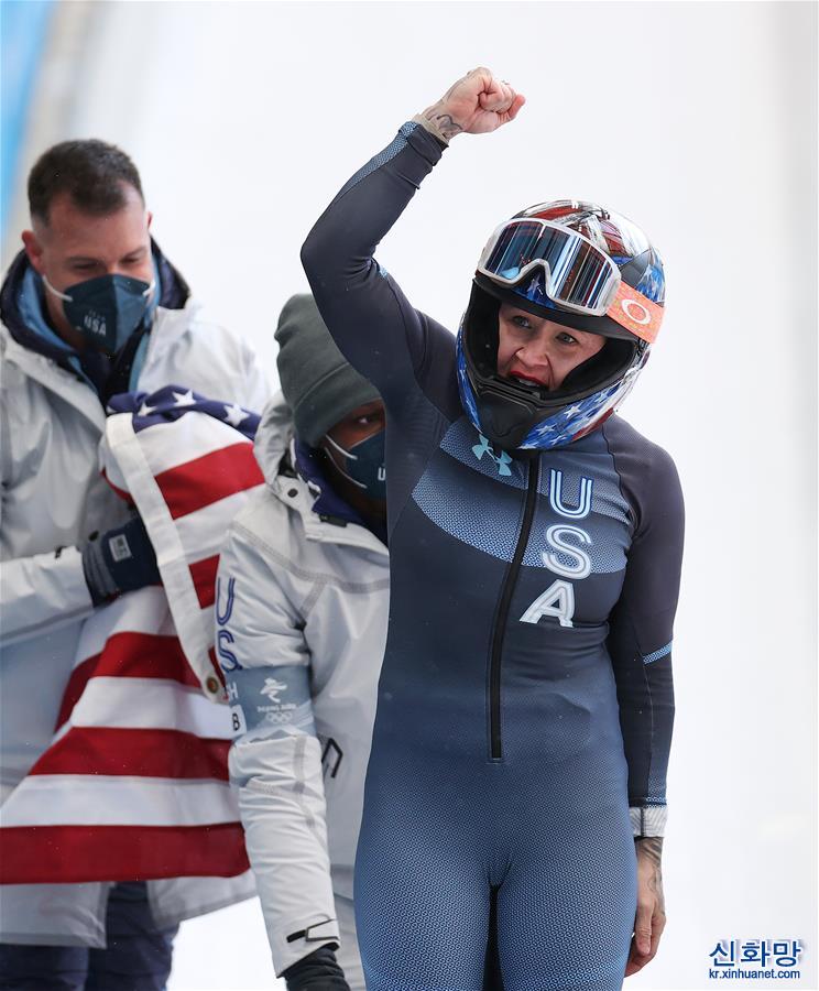 （北京冬奥会）雪车——女子单人雪车：美国选手夺冠