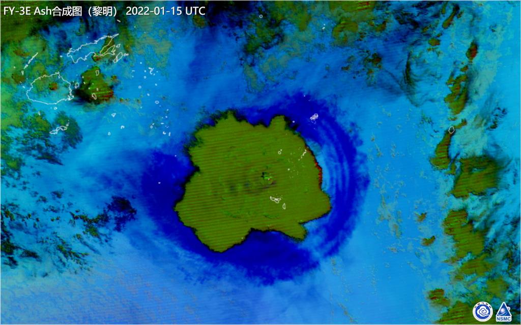 통가 해저화산 폭발 위성사진