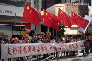 홍콩 시민, 홍콩 국가안보수호법 실시 지지