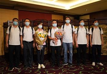 ‘내지 핵산검사 지원팀’ ‘선발대’ 7명 대원 홍콩에 도착