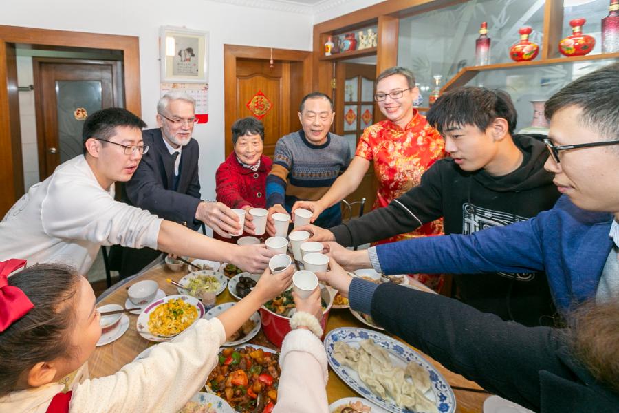 상하이 거주 외국인 중국 설날 체험
